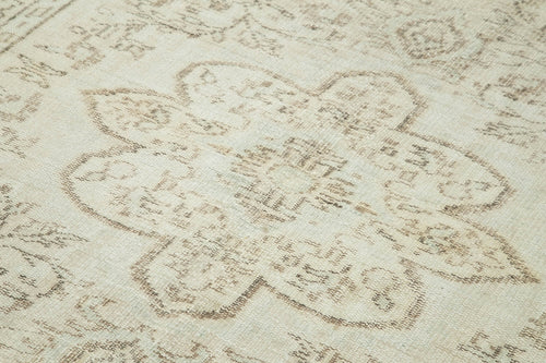 Vintage Bej Eskitme Pamuk Yün El Dokuma Halısı 163x268 Agacan