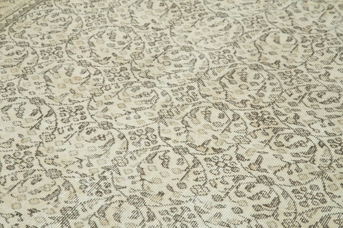 Vintage Bej Eskitme Pamuk Yün El Dokuma Halısı 171x285 Agacan