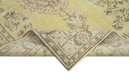 Vintage Bej Eskitme Pamuk Yün El Dokuma Halısı 152x252 Agacan