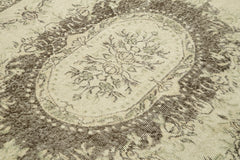 Vintage Bej Eskitme Pamuk Yün El Dokuma Halısı 175x272 Agacan