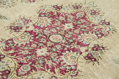 Vintage Kırmızı Eskitme Pamuk Yün El Dokuma Halısı 183x290 Agacan