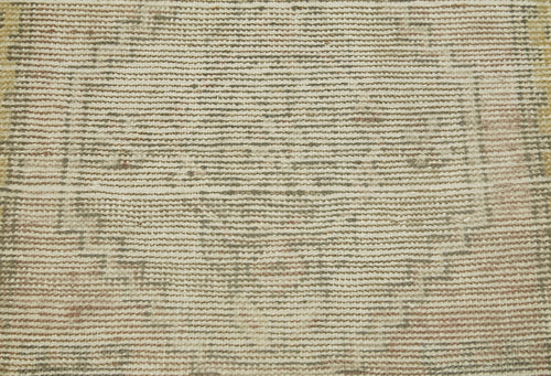 Overdyed Vintage Bej Eskitme Pamuk Yün El Dokuma Halısı 50x89 Agacan