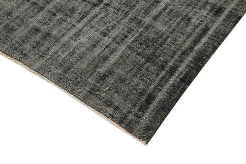 Overdyed Vintage Siyah Eskitme Pamuk Yün El Dokuma Halısı 186x300 Agacan
