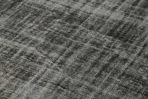 Overdyed Vintage Siyah Eskitme Pamuk Yün El Dokuma Halısı 186x300 Agacan