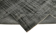 Overdyed Vintage Siyah Eskitme Pamuk Yün El Dokuma Halısı 186x300 Agacan