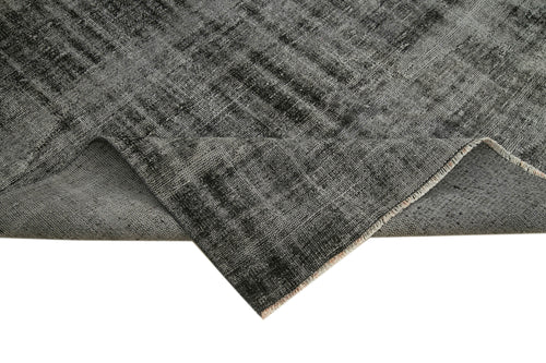 Overdyed Vintage Siyah Eskitme Pamuk Yün El Dokuma Halısı 186x300 Agacan