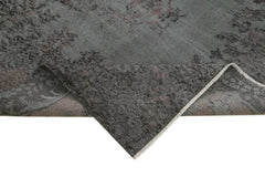 Overdyed Vintage Siyah Eskitme Pamuk Yün El Dokuma Halısı 188x316 Agacan