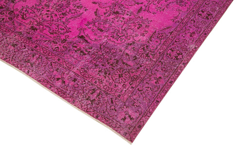 Overdyed Vintage Pembe Eskitme Pamuk Yün El Dokuma Halısı 176x295 Agacan