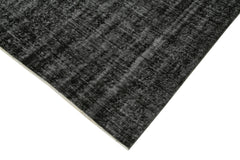 Overdyed Vintage Siyah Eskitme Pamuk Yün El Dokuma Halısı 167x267 Agacan