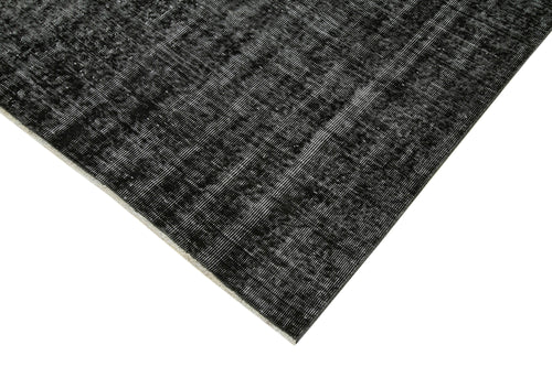 Overdyed Vintage Siyah Eskitme Pamuk Yün El Dokuma Halısı 167x267 Agacan