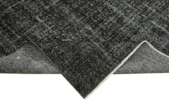 Overdyed Vintage Siyah Eskitme Pamuk Yün El Dokuma Halısı 167x267 Agacan