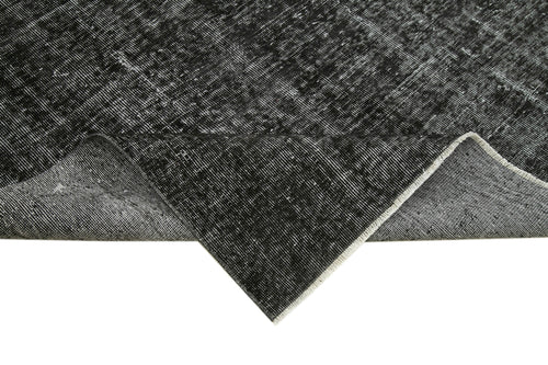 Overdyed Vintage Siyah Eskitme Pamuk Yün El Dokuma Halısı 167x267 Agacan