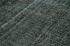 Overdyed Vintage Siyah Eskitme Pamuk Yün El Dokuma Halısı 181x286 Agacan