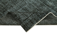 Overdyed Vintage Siyah Eskitme Pamuk Yün El Dokuma Halısı 181x286 Agacan