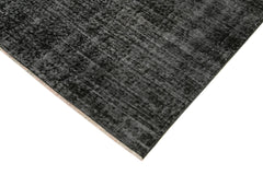 Overdyed Vintage Siyah Eskitme Pamuk Yün El Dokuma Halısı 157x251 Agacan