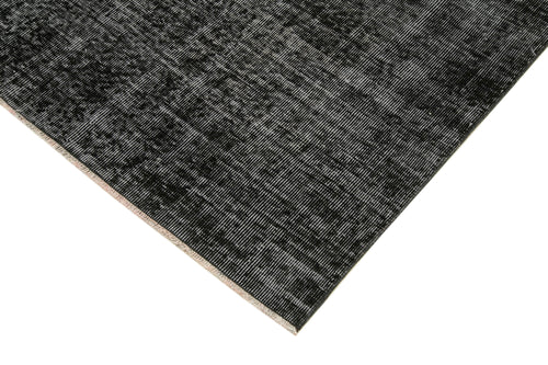 Overdyed Vintage Siyah Eskitme Pamuk Yün El Dokuma Halısı 157x251 Agacan