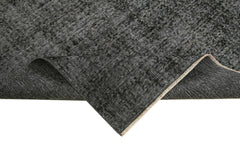 Overdyed Vintage Siyah Eskitme Pamuk Yün El Dokuma Halısı 157x251 Agacan