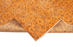Overdyed Vintage Turuncu Eskitme Pamuk Yün El Dokuma Halısı 152x264 Agacan