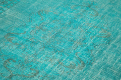 Overdyed Vintage Turkuaz Eskitme Pamuk Yün El Dokuma Halısı 177x296 Agacan