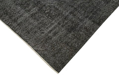 Overdyed Vintage Siyah Eskitme Pamuk Yün El Dokuma Halısı 191x311 Agacan