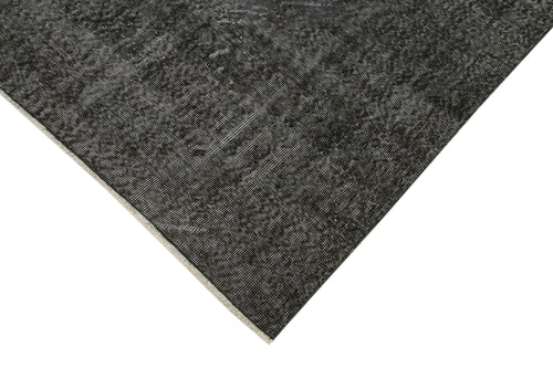 Overdyed Vintage Siyah Eskitme Pamuk Yün El Dokuma Halısı 191x311 Agacan