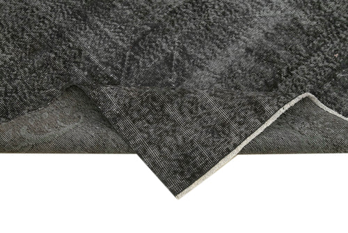 Overdyed Vintage Siyah Eskitme Pamuk Yün El Dokuma Halısı 191x311 Agacan