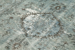 Overdyed Vintage Mavi Eskitme Pamuk Yün El Dokuma Halısı 164x246 Agacan