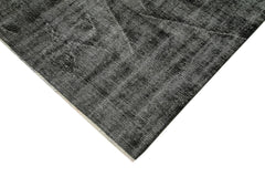 Overdyed Vintage Siyah Eskitme Pamuk Yün El Dokuma Halısı 165x264 Agacan