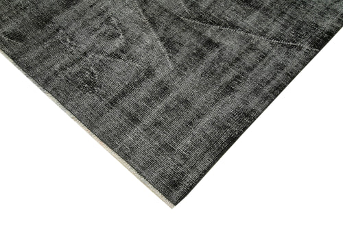 Overdyed Vintage Siyah Eskitme Pamuk Yün El Dokuma Halısı 165x264 Agacan