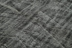 Overdyed Vintage Siyah Eskitme Pamuk Yün El Dokuma Halısı 165x264 Agacan