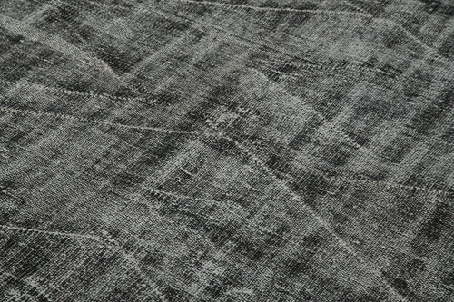 Overdyed Vintage Siyah Eskitme Pamuk Yün El Dokuma Halısı 165x264 Agacan