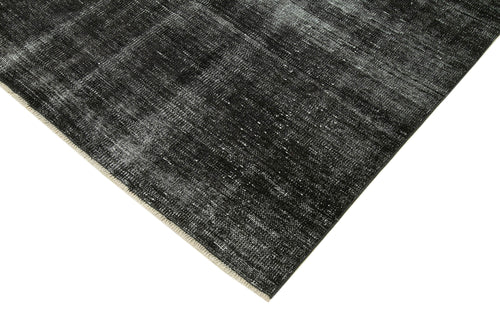 Overdyed Vintage Siyah Eskitme Pamuk Yün El Dokuma Halısı 176x276 Agacan