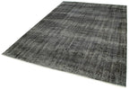 Overdyed Vintage Siyah Eskitme Pamuk Yün El Dokuma Halısı 195x274 Agacan