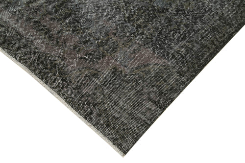 Overdyed Vintage Siyah Eskitme Pamuk Yün El Dokuma Halısı 186x292 Agacan