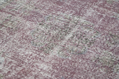 Overdyed Vintage Mor Eskitme Pamuk Yün El Dokuma Halısı 160x273 Agacan