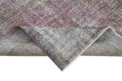 Overdyed Vintage Mor Eskitme Pamuk Yün El Dokuma Halısı 160x273 Agacan