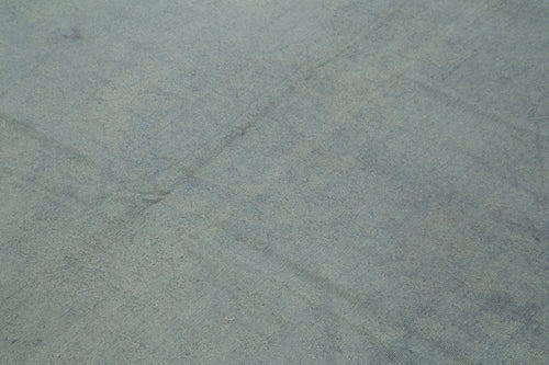 Needlepoint Gri Eskitme Pamuk Yün El Dokuma Halısı 163x237 Agacan