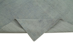 Needlepoint Gri Eskitme Pamuk Yün El Dokuma Halısı 163x237 Agacan