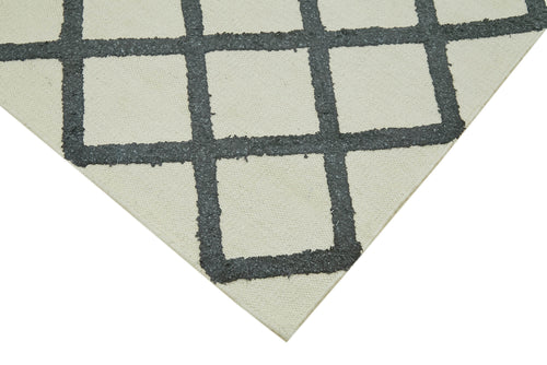 Nepal Geometric Bej Geometrik Yün Pamuk El Dokuma Halısı 246x305 Agacan