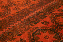 Persian Turuncu Klasik Pamuk Yün El Dokuma Halısı 298x370 Agacan