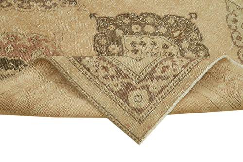 Zile Bej Eskitme Pamuk Yün El Dokuma Halısı 140x378 Agacan