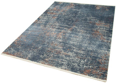 Soho VintageMavi Eskitme Akrilik Viskon El Dokuma Halısı 160x230 Agacan
