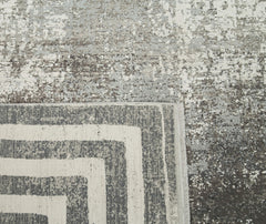 Soho VintageGri Eskitme Viskon Akrilik El Dokuma Halısı 240x340 Agacan