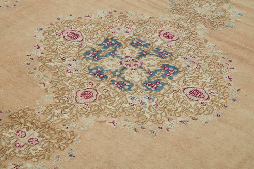 Persian Bej Klasik Pamuk Yün El Dokuma Halısı 238x333 Agacan