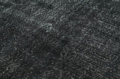Overdyed Vintage Siyah Eskitme Pamuk Yün El Dokuma Halısı 213x276 Agacan