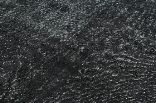 Overdyed Vintage Siyah Eskitme Pamuk Yün El Dokuma Halısı 213x276 Agacan
