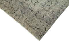 Overdyed Vintage Gri Eskitme Pamuk Yün El Dokuma Halısı 156x256 Agacan