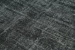 Overdyed Vintage Siyah Eskitme Pamuk Yün El Dokuma Halısı 205x300 Agacan