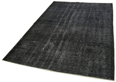 Overdyed Vintage Mavi Eskitme Pamuk Yün El Dokuma Halısı 158x252 Agacan