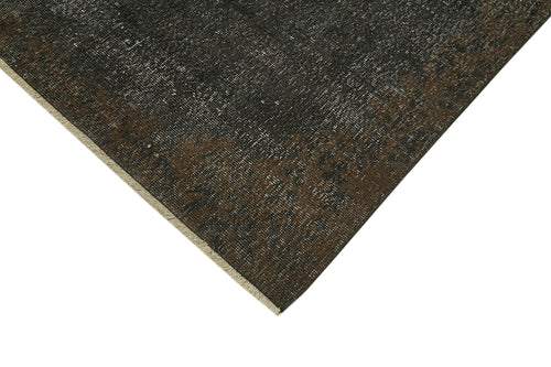 Overdyed Vintage Siyah Eskitme Pamuk Yün El Dokuma Halısı 198x310 Agacan
